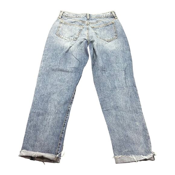 Universal Thread Boyfriend Denim Jeans Women’s Size 2/26R Cuffed Patched‎ - Picture 2 of 12